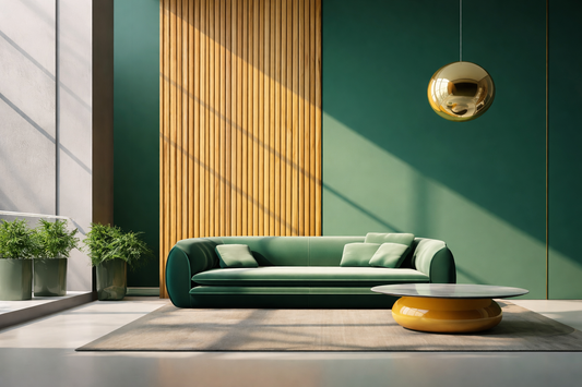 Modern living room and office interiors featuring Zen Strip reclaimed teak wall panels, showcasing eco-conscious design that blends sustainability, luxury, and timeless style.